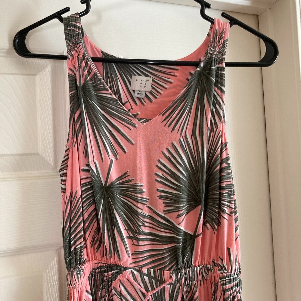 A New Day pink palm print dress size XS - Picture 3 of 5